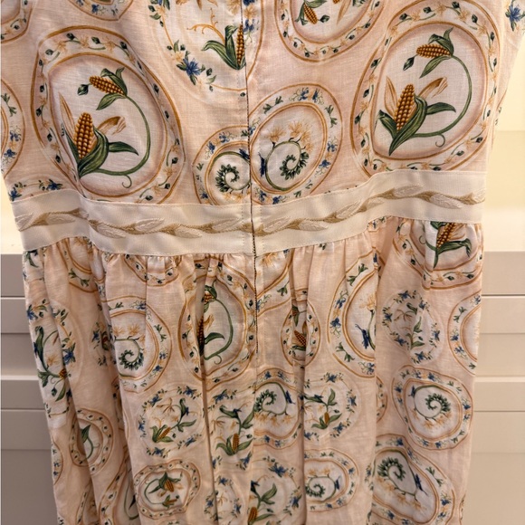 Agua Bendita Floral Cream Sleeveless Dress - Picture 9 of 11